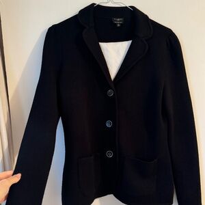 Talbots 100% merino wool black cardigan jacket sweater new size s petite women's